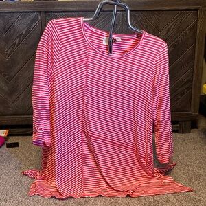 NWT Chico's Zenergy malibu punch seam detail Stripe Tunic